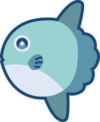 かわいいマンボウのイラスト