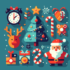 Christmas Elements in Flat Design