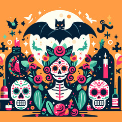 Day of the Dead Festive Illustration
