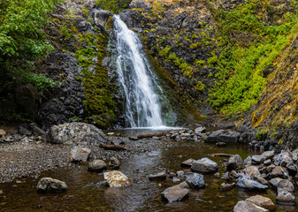 Dog Creek Falls, Columbia River Gorge, Cook, Washington, USA