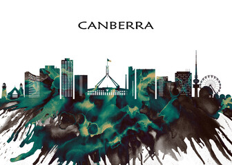 Canberra Skyline - obrazy, fototapety, plakaty