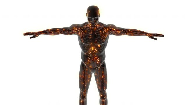 Lymphatic System Internal Anatomy in human Body