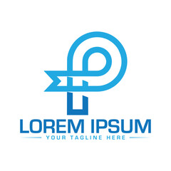Fototapeta premium P Letter Logo Design Creative and Modern Logo Design