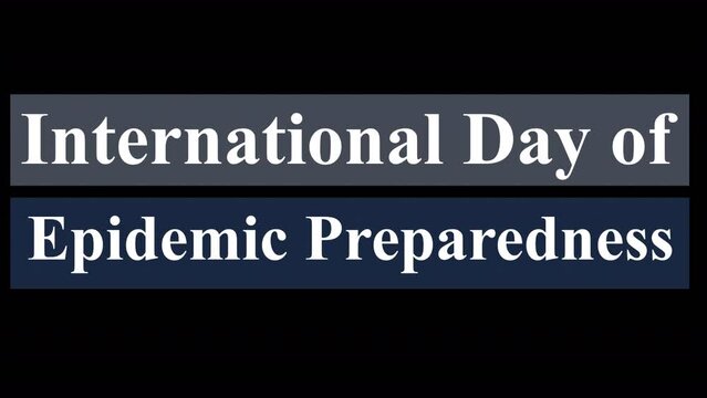 International Day of Epidemic Preparedness - Lower third  - Alpha