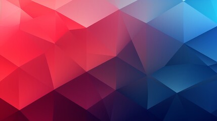 A background of tessellated isosceles triangles in a gradual color gradient, transitioning from crimson to sapphire.