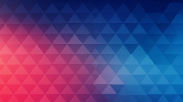 A background of tessellated isosceles triangles in a gradual color gradient, transitioning from crimson to sapphire.