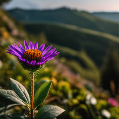 blühende Blume auf Hügel