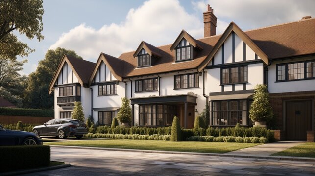 Semi-detached house and garden in Pinner, an affluent London suburb 8k,