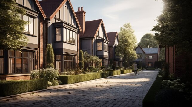 Semi-detached house and garden in Pinner, an affluent London suburb 8k,