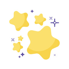 Isolated golden star shape icon Vector