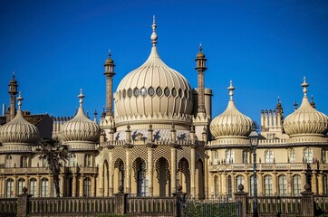 Brighton Royal Pavilion buildings under blue sky