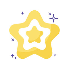 Isolated golden star shape icon Vector