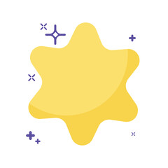 Isolated golden star shape icon Vector