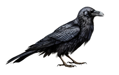   Raven, on transparent background