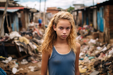 A girl in a brazilian slum