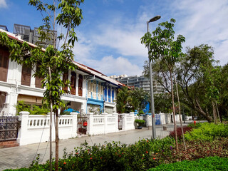 Scenic view of historical buildings in Singapore