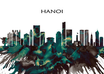 Hanoi Skyline. Cityscape Skyscraper Buildings Landscape City Downtown Abstract Landmarks Travel Business Building View Corporate Background Modern Art Architecture 