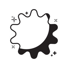 Isolated monochrome star shape icon Vector