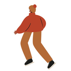 Set of winter season activities illustrations, people skiing, snowboarding, ice skating, sledding, tubing, playing snowballs, building snowman, making snow angel vector clipart, flat style images.