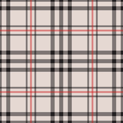 Checkered pattern sample in shades of red, black, and beige.