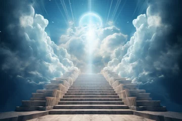 Foto op Canvas Stairway to Heaven. Religious concept with selective focus and copy space © top images