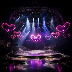 Vibrant nights with music and nightclub vibes &ndash; dynamic scene of neon lights, dancing crowd, and DJ entertainment, perfect for party flyers, event promos, and nightlife-themed visuals