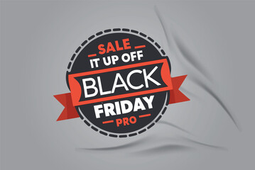 Black Friday Sale With Special Discount Stickers Background
