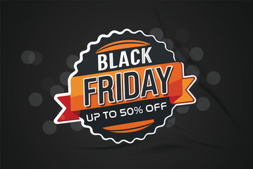 Black Friday Sale With Special Discount Stickers Background