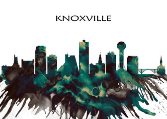 Knoxville Skyline. Cityscape Skyscraper Buildings Landscape City Downtown Abstract Landmarks Travel Business Building View Corporate Background Modern Art Architecture 