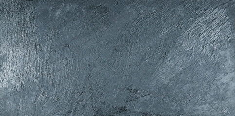 Black gray stone background, grey cement texture. Top view, flat lay