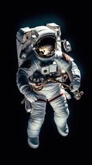 Astronaut floating in space