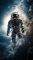 Fototapeta premium Astronaut floating in space