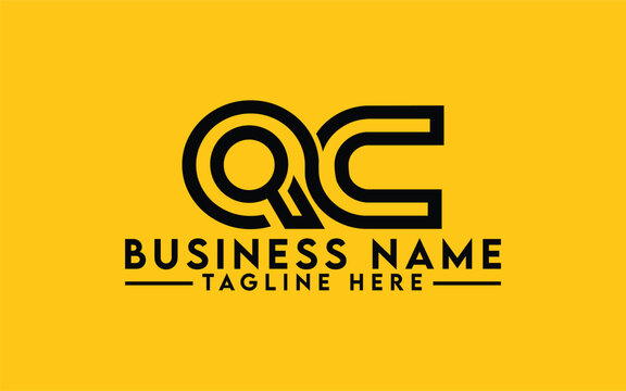 Letter QC Logo Design, QC Line art Monogram Logo Design Template