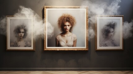 portrait of a woman on the wall ai generated