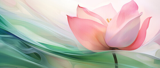 Pink Lotus Flower Painting