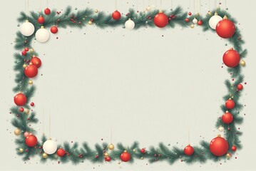 decorated christmas greeting card frame