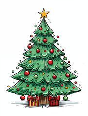 Christmas Tree Themed Clipart