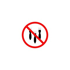 No bomb sign. Air bomb is forbidden icon isolated on white background