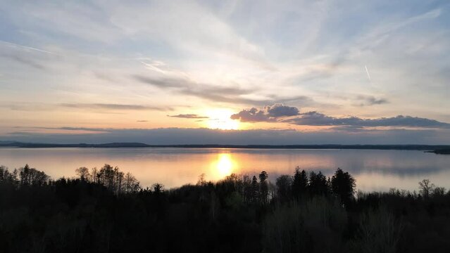 Sonnenuntergang am Chiemsee