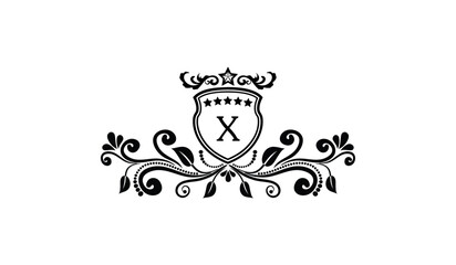 Luxury Elegant Leaf Card Logo X