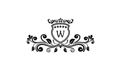 Luxury Elegant Leaf Card Logo W