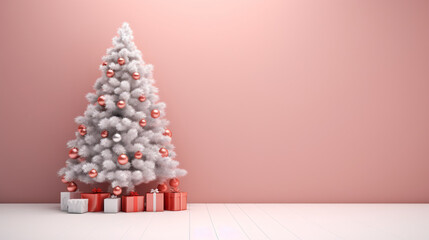 Bright and Colorful Minimalistic Empty Christmas Mockup