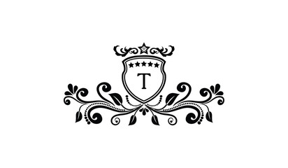Luxury Elegant Leaf Card Logo T