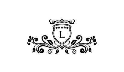 Luxury Elegant Leaf Card Logo L