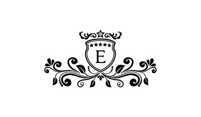 Luxury Elegant Leaf Card Logo E