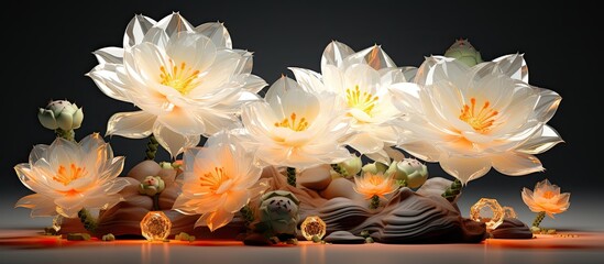 Cactus flower depicted in a 3 dimensional digital image