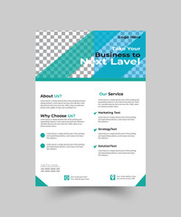 Corporate business flyer promotion, proposal, advertise, publication, Flyer Template Geometric shape flyer in A4Vector