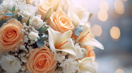 Beautiful Close-Up of a Wedding Bouquet