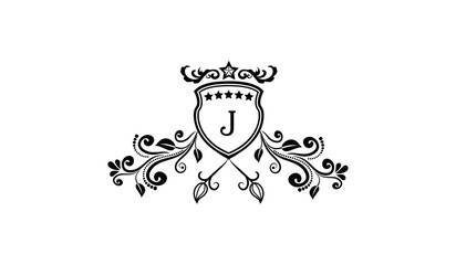 Luxury Elegant Leaves Logo J