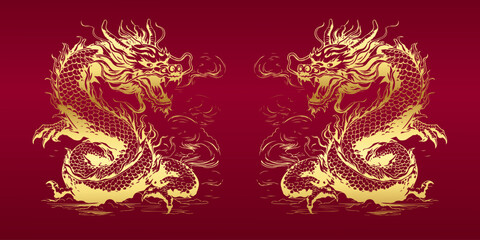 red and yellow dragon